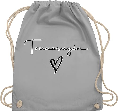 Shirtracer Turnbeutel Rucksack - JGA Junggesellenabschied Frauen - Trauzeugin Maid of Honor - Unisize - Hellgrau - brauttaschen bachelorette party stoffrucksack junggesellinnenabschied outfit von Shirtracer