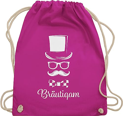 Turnbeutel Rucksack - JGA Junggesellenabschied Männer - Bräutigam Gentleman Schreibschrift - Unisize - Fuchsia - junggesellen beutel tasche jungesellenenabschied rucksäcke junggessellenabschied von Shirtracer