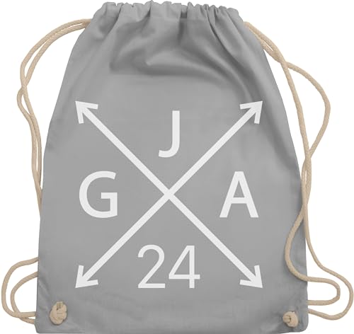 Shirtracer Turnbeutel Rucksack - Junggesellenabschied Männer - JGA 2024 - Unisize - Hellgrau - junggesellenabschieds stoffbeutel aus baumwolle goodie bag jubggesellinnenabschied beuteltasche von Shirtracer