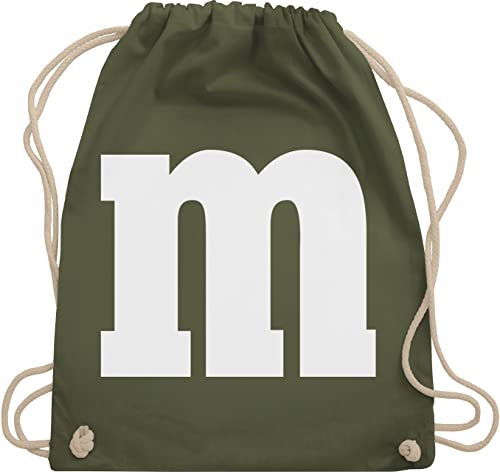 Turnbeutel Rucksack - Karneval Fasching - Taschen - Gruppen M und M Aufdruck I M&M Kostüm Gruppe I MundM & M I MM I Fastnacht I Fasnacht I Fasnet - Unisize - Olivgrün - rucksäcke jga von Shirtracer