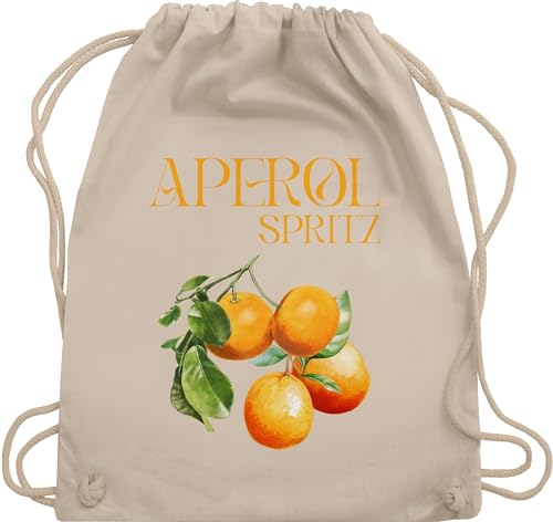 Turnbeutel Rucksack - Karneval & Fasching - Taschen - Aperol Spritz Orangen Aperol Kostüm - Unisize - Naturweiß - fastnacht turnbeutel-rucksack kamelle beutel köstüme karnevals wurfbeutel von Shirtracer