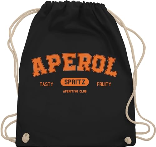 Turnbeutel Rucksack - Karneval & Fasching - Taschen - Aperol Spritz Aperitivo Club I - Unisize - Schwarz - karnevalsbeutel faschings tasche karnevalstasche karnevals beutel wurfbeutel fassenacht von Shirtracer