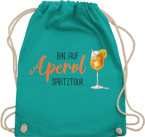Turnbeutel Rucksack - Karneval & Fasching - Taschen - Bin auf Aperol Spritztour I JGA I Mädelsabend I Spritz Tour - Unisize - Türkis - malle beutel karnevalsbeutel faschings glas stoffrucksack Turnbeutel Rucksack - Karneval & Fasching - Taschen - Bin auf Aperol Spritztour I JGA I Mädelsabend I Spritz Tour - Unisize - Türkis - malle beutel karnevalsbeutel faschings glas stoffrucksack von Shirtracer