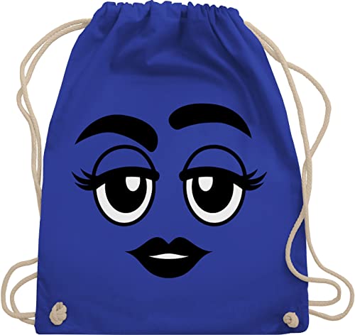 Turnbeutel Rucksack - Karneval & Fasching - Taschen - Gruppen Kostüm M und M Gesicht m&m Gesichter - Unisize - Royalblau - baumwolle wurfmaterial beutel carnival stoff wurftaschen karneva fasnets von Shirtracer