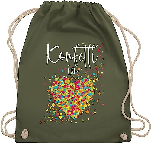Shirtracer Turnbeutel Rucksack - Karneval & Fasching - Taschen - Konfetti im Herzen I - Unisize - Olivgrün - kamelle tasche karnevalsbeutel faschings köln stoffbeutel für wurfmaterial karnevalstasche Shirtracer Turnbeutel Rucksack - Karneval & Fasching - Taschen - Konfetti im Herzen I - Unisize - Olivgrün - kamelle tasche karnevalsbeutel faschings köln stoffbeutel für wurfmaterial karnevalstasche von Shirtracer