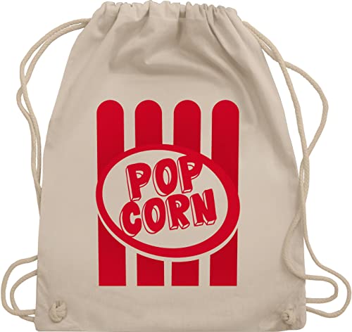 Turnbeutel Rucksack - Karneval & Fasching Taschen - Popcorn Motiv - Witziges Popcorn Kostüm selber machen - Unisize - Naturweiß - sportbeutel kamelle beutel fassenacht tasche karnevals wurfbeutel von Shirtracer