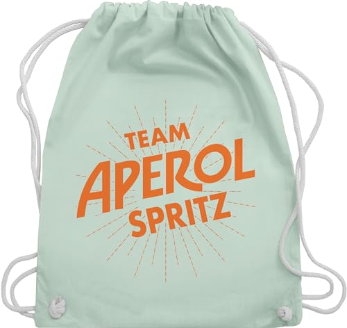 Turnbeutel Rucksack - Karneval & Fasching - Taschen - Team Aperol Spritz JGA I Mädelsabend Spritztour Aperol Geschenk - Unisize - Pastell Grün - karnevalsbeutel faschings apperol tasche von Shirtracer