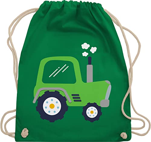 Turnbeutel Rucksack - Traktoren - Taschen - Kinder Traktor Grün - Unisize - Grün - sportsack kindergarten trecker tasche landwirtschafts sporttasche sprüche turnsack fahren bag mit drauf von Shirtracer