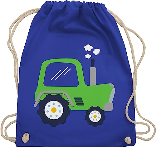 Turnbeutel Rucksack - Traktoren - Taschen - Kinder Traktor Grün - Unisize - Royalblau - bauer trecker sportbeutel jungen kindergarten landwirte landwirtschaft turnsackerl farmer stofftasche bauern von Shirtracer