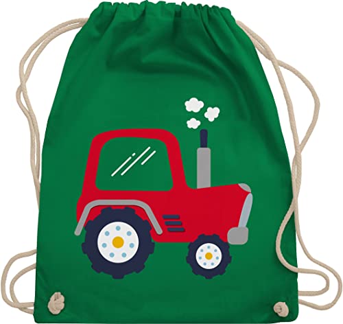 Turnbeutel Rucksack - Traktoren - Taschen - Kinder Traktor - Unisize - Grün - sporttasche kindergarten turnsäckchen sportbeutel junge baumwolle trecker stoffsackerl wechselkleidung beutel kita von Shirtracer