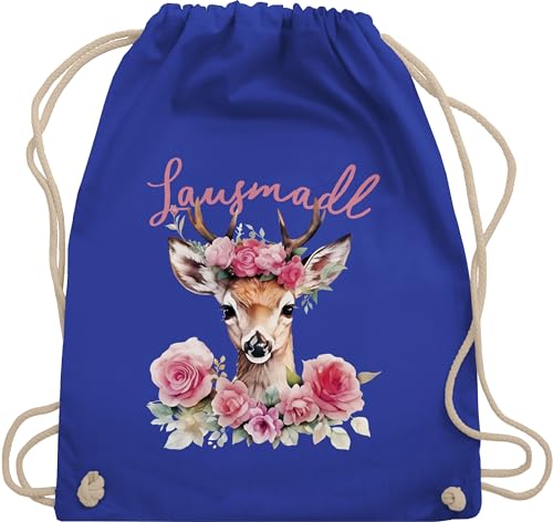 Shirtracer Turnbeutel Rucksack - Kompatibel mit Oktoberfest Tasche - Lausmadl Reh Geweih - Lausemädchen Freches Mädchen Lausmädchen Lousy Girl - Unisize - Royalblau - bayerisch bayrisches bayerische von Shirtracer