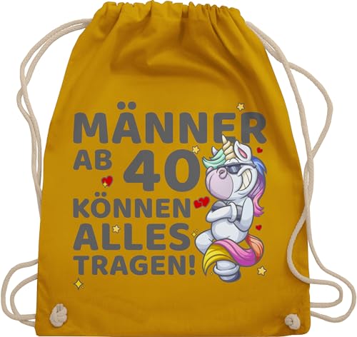 Turnbeutel Rucksack - Männer ab 40 können alles tragen Einhorn I 40er Geburtstag Männer I Vierzigster Geburtstag I Geschenke zum 40. Geburtstag Mann I 40 Geburtstag I 40 Geburtstag Vierzig Jahre I von Shirtracer