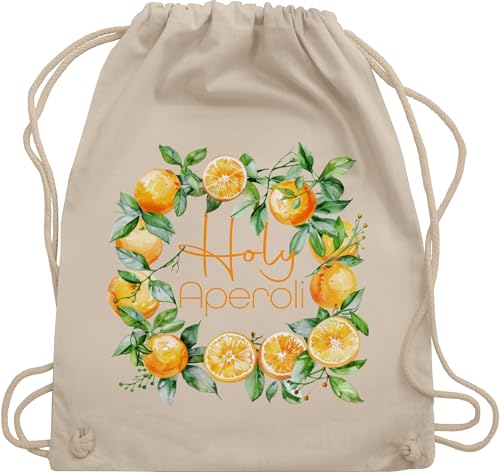 Turnbeutel Rucksack - Party & Alkohol Damen - Holy Aperoli | Holy Aperoly | Merchandise Aperol | Aperol Spritz | Aperol Kostüm | Aperol Fasching | Aperol Karneval | Aperol Accessoires - Unisize von Shirtracer