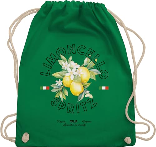 Turnbeutel Rucksack - Party & Alkohol Damen - Limoncello Spritz Italia | Italien-Fans | Likör Italien | Zitronenlikör - Unisize - Grün - saufrucksack sauf mit kordelzug festival clothes alki von Shirtracer