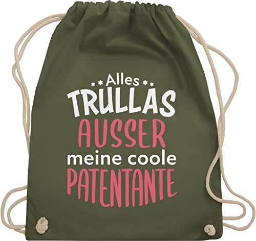 Turnbeutel Rucksack - Geschenk Taufpatin - Alles Trullas ausser meine coole Patentante - Unisize - Olivgrün - sport beutel godi coolste tasche paten tante außer bag beste bags gotti sporttasche von Shirtracer