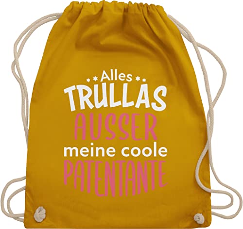 Turnbeutel Rucksack - Geschenk Taufpatin - Alles Trullas ausser meine coole Patentante - Unisize - Senfgelb - sport beutel godi geschenke coolste sportbeutel patentanten alle stoffrucksack patin von Shirtracer