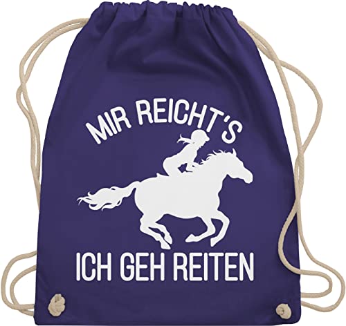 Turnbeutel Rucksack - Pferde - Taschen - Mir reicht's ich geh Reiten - Unisize - Lila - reitsachen für reiter pferdezubehör reichts, sportbeutel groß reitersachen pferd pferdebesitzer reiten· von Shirtracer