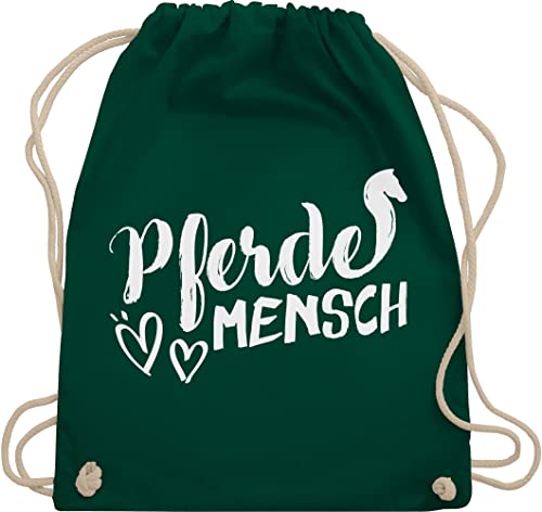 Turnbeutel Rucksack - Pferde - Taschen - Pferdemensch - Unisize - Dunkelgrün - mädchen reiten geschenk mit pferd geschenke für pferdefreunde reitsachen pferdegeschenke pferdegeschenk pferdefan von Shirtracer