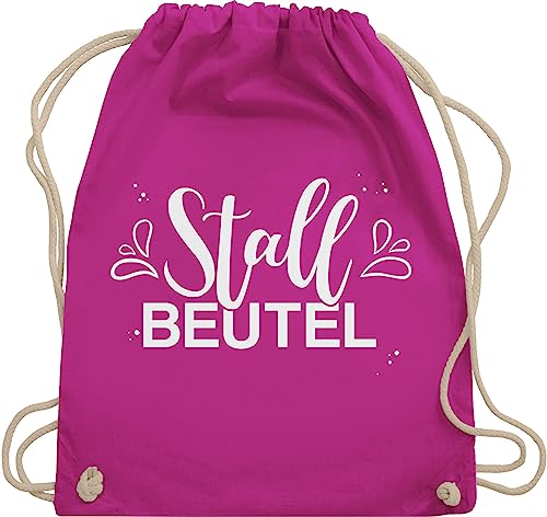 Turnbeutel Rucksack - Pferde - Taschen - Stallbeutel Lettering - Unisize - Fuchsia - pferd sport beutel reitrucksack für reiter reit sprüche sportbeutel mädchen reiten geschenk pferdesprüchen von Shirtracer