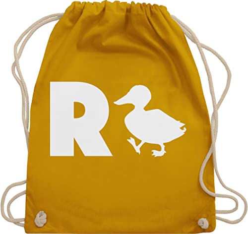 Shirtracer Turnbeutel Rucksack - Rentner - Taschen - R Ente Geschenk Rente Geschenke Ruhestand I - Unisize - Senfgelb - abschiedsgeschenke für retirement duck beutel zum abschied pension rentenbeginn von Shirtracer