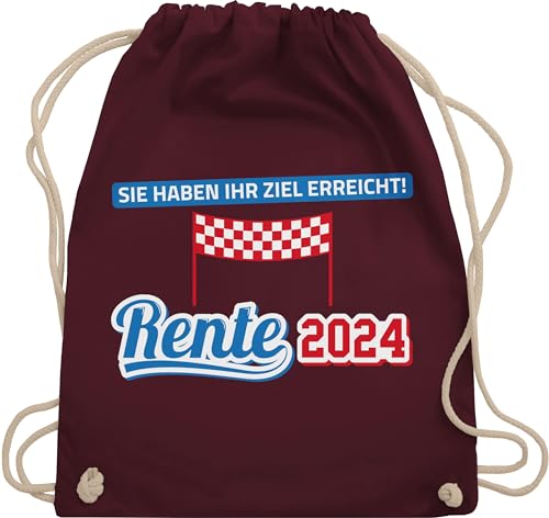 Turnbeutel Rucksack - Rentner Geschenk - Rente 2024 - Unisize - Bordeauxrot - zum abschied pension sprüche zur pensionierung renteneintritt männer mann endlich kollege kollegen für bin in der von Shirtracer