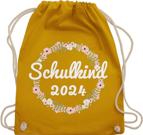 Turnbeutel Rucksack - Schulanfang & Einschulung Geschenk - Schulkind 2024 - Unisize - Senfgelb - sporttasche schulstart geschenke schuleinführung turnsack sportbeutel 1. klasse einschulungs taschen von Shirtracer