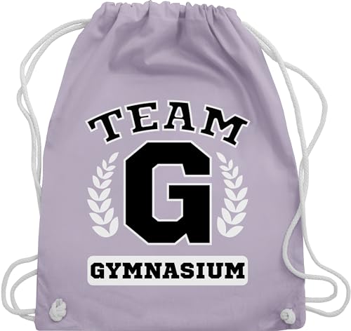 Turnbeutel Rucksack - Schulanfang & Einschulung Geschenk - Team Gymnasium - Unisize - Pastell Lila - einschulungsgeschenk erstklaessler first day of school schulkind outfit schulanfangsgeschenke von Shirtracer