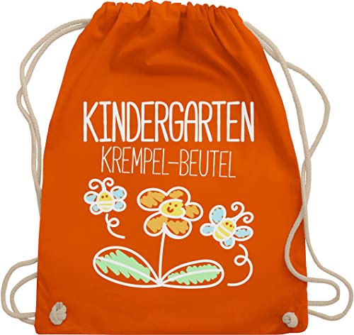 Turnbeutel Rucksack - Sportbeutel bedruckt Geschenk - Kindergarten Krempel-Beutel - Unisize - Orange - gym beutel turn tasche rucksäcke sportrucksack baumwolle kordel kinder stoff baumwoll von Shirtracer