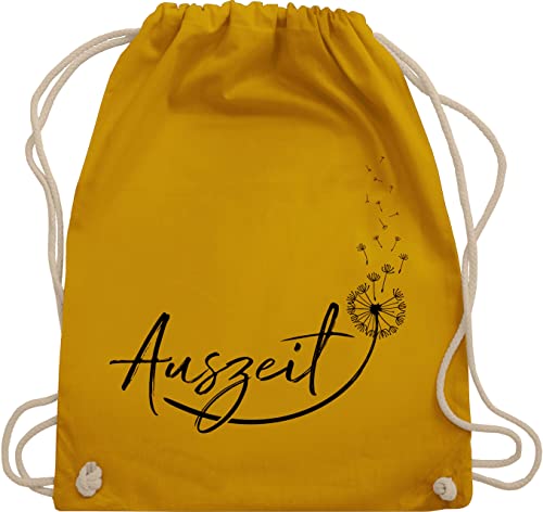 Turnbeutel Rucksack - Sprüche Statement - Auszeit Entspannung Relaxen Pusteblume - Unisize - Senfgelb - für mit aufschrift relax beutel statements pusteblumen stoffrucksack sprüchen￼ tasche von Shirtracer