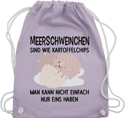 Turnbeutel Rucksack - Sprüche Statement - Lustiges Meerschweinchen Motiv - Unisize - Pastell Lila - turn beutel kinderrucksack tiere tiermotiv meerschwein tasche animal stoffbeutel tier rucksäcke von Shirtracer