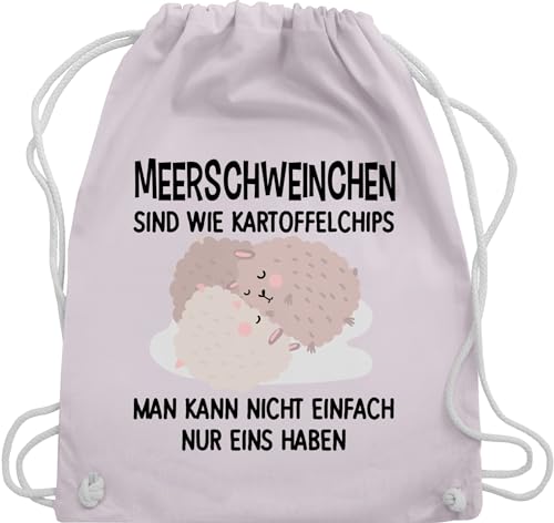 Turnbeutel Rucksack - Sprüche Statement - Lustiges Meerschweinchen Motiv - Unisize - Pastell Rosa - tiermotiv animal print kinderturnbeutel tiermotiven taschen mit aufschrift stofftasche statements von Shirtracer