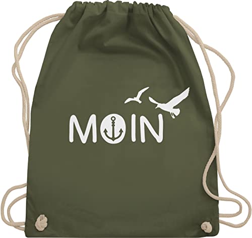 Turnbeutel Rucksack - Sprüche Statement - Moin Moin Hamburg Maritime Nordsee Geschenk - Unisize - Olivgrün - beutel seemann mit aufschrift boot stoffrucksack maritimer statements möwe stoffbeutel Turnbeutel Rucksack - Sprüche Statement - Moin Moin Hamburg Maritime Nordsee Geschenk - Unisize - Olivgrün - beutel seemann mit aufschrift boot stoffrucksack maritimer statements möwe stoffbeutel von Shirtracer
