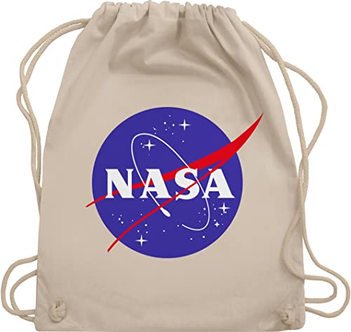 Turnbeutel Rucksack - Sprüche Statement - Nasa Meatball Logo I NASA Raumfahrt - Unisize - Naturweiß - turnbeutel. zocker space beutel geek patch juterucksack nerd sternen beuteltasche nerds von Shirtracer