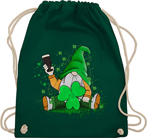 Turnbeutel Rucksack - St. Patricks Day - Irish Pub Shamrock Leprechaun Beer - Unisize - Dunkelgrün - sankt stoffbeutel patrick beutel paddys tasche st patrick's st.patricks irische ireland von Shirtracer