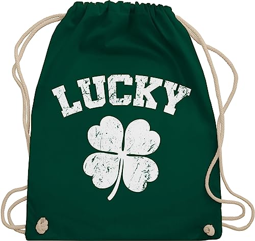 Turnbeutel Rucksack - St. Patricks Day - Lucky Kleeblatt - Unisize - Dunkelgrün - st patrick irland san 2024 geschenk saint s patrick’s patrick's irish st,patrick sankt party happy patrick. von Shirtracer