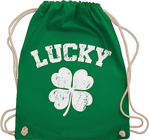 Turnbeutel Rucksack - St. Patricks Day - Lucky Kleeblatt - Unisize - Grün - st patrick patrick’s patrick's saint irland patrick. geschenk s party paddys st.patricks stoffbeutel sankt bag irisches von Shirtracer