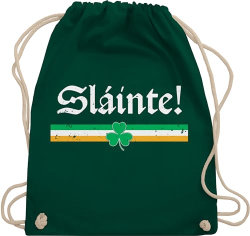 Turnbeutel Rucksack - St. Patricks Day - Slàinte Irish - Prost Auf Dein Wohl - Unisize - Dunkelgrün - sankt slainte patrick paddys st patrick's st.patricks irische ireland st.patrick irischer von Shirtracer
