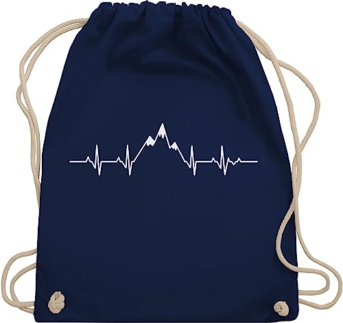 Turnbeutel Rucksack - Symbol und Zeichen Outfit - Herzschlag Berge - Unisize - Navy Blau - geschenke für bergsteiger berg beutel wander bags hiking tasche bergen sportbeutel wandern sporttasche Turnbeutel Rucksack - Symbol und Zeichen Outfit - Herzschlag Berge - Unisize - Navy Blau - geschenke für bergsteiger berg beutel wander bags hiking tasche bergen sportbeutel wandern sporttasche von Shirtracer