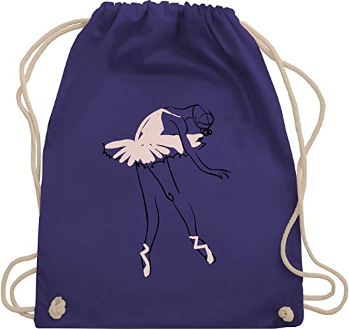 Turnbeutel Rucksack - Tanzen Geschenk - Balletttänzerin Ballerina - Unisize - Lila - gym beutel geschenkbeutel taschen baumwolle tasche mit kordelzug rucksäcke rucksackbeuteltasche rucksaecke uni von Shirtracer