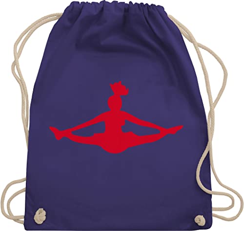 Turnbeutel Rucksack - Tanzen Geschenk - Cheerleading - Unisize - Lila - tanz sport beuteltasche tanzsport backpack dance geschenke turnen beutel tasche turnsackerl stoffbeutel gym bag rucksäcke von Shirtracer