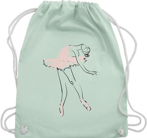 Turnbeutel Rucksack - Tanzen Geschenk - Balletttänzerin Ballerina - Unisize - Pastell Grün - sportbeutel baumwolle turnsackerl beutel kinder stofftasche turnsäckchen stoffsackerl bags sackerl von Shirtracer