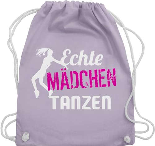 Turnbeutel Rucksack - Geschenk - Echte Mädchen tanzen - Tänzerin - Unisize - Pastell Lila - tanz sportbeutel dance geschenke turn beutel tänzer rucksackbeutel sprüche rucksäcke sportsack von Shirtracer