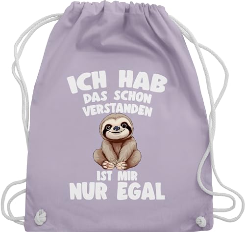Turnbeutel Rucksack - Taschen - Ich hab das schon verstanden ist mir nur egal I Lustiger Spruch Faultier - Unisize - Pastell Lila - lustige sprüche sloth mit stoffrucksack motiv verstanden, von Shirtracer