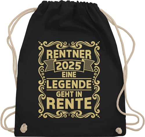 Turnbeutel Rucksack - Taschen - Rentner 2025 Eine Legende geht in Rente I Ruhestand Geschenk Rente - Unisize - Schwarz - retirement 2022 tasche zum abschied pension endlich beutel pensionär 2024 von Shirtracer