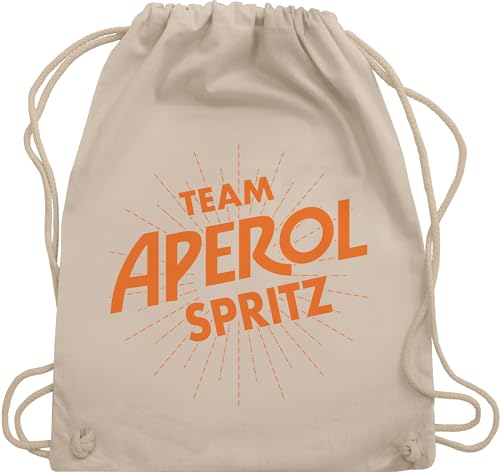 Turnbeutel Rucksack - Karneval & Fasching - Taschen - Team Aperol Spritz JGA I Mädelsabend Spritztour Aperol Geschenk - Unisize - Naturweiß - karnevalsbeutel faschings apperol tasche von Shirtracer