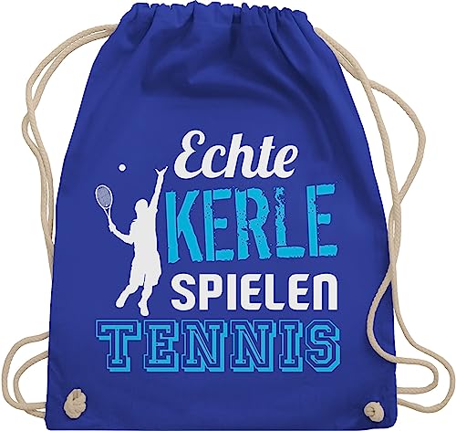 Turnbeutel Rucksack - Tennisspieler Geschenk - Echte Kerle spielen Tennis - Unisize - Royalblau - sport beuteltasche kinderturnbeutel backpack stoffbeutel sportrucksack turnsackerl beutel stoff von Shirtracer