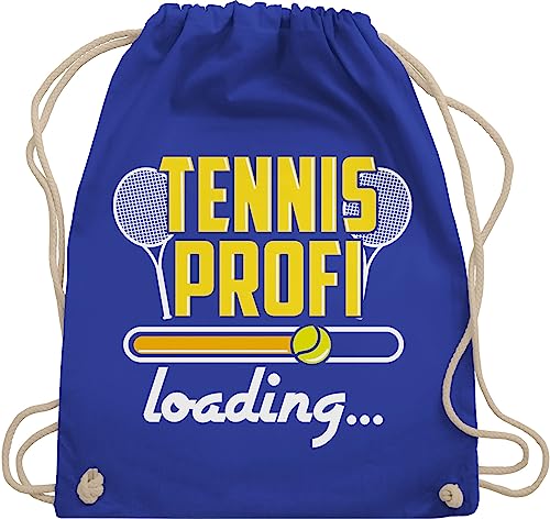 Turnbeutel Rucksack - Tennisspieler Geschenk - Tennis Profi loading - weiß - Unisize - Royalblau - turnsackerl backpack stofftasche sportbeutel turnen beutel bag stofftaschen kinder baumwolle von Shirtracer