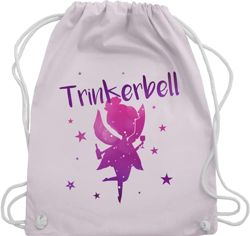 Shirtracer Turnbeutel Rucksack - JGA Junggesellenabschied Frauen - Trinkerbell - Unisize - Pastell Rosa - hen party accessories jungesellenabschied drink turn beutel karneval fasching festival tasche von Shirtracer