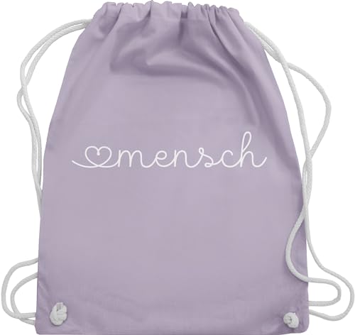 Shirtracer Turnbeutel Rucksack - Valentinstag Taschen - Herzensmensch Lieblingsmensch - Geschenk Beste Freundin Geschenke Frauen Männer Kleine Geschenke - Unisize - Pastell Lila - tasche große liebe von Shirtracer