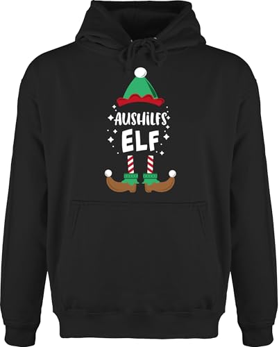 Hoodie Herren Pullover Männer - Weihnachten Aushilfs-Elf I Weihnachtself I Weihnachts Elf I Christmas Elf - S - Schwarz - weihnachtshoody Weihnachtspullover Hoody Merry x-Mas elfe Pulli von Shirtracer